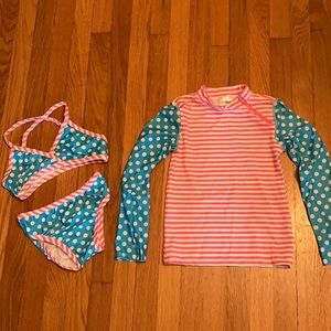 New! CWD Kids Bikini & Rash Guard - size 8